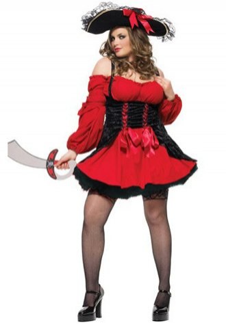 Plus Size Vixen Pirate Wench Costume