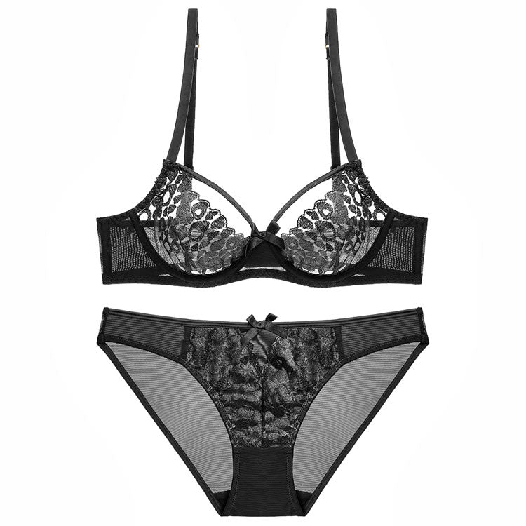 Strappy Leopard Bralette & Thong Set