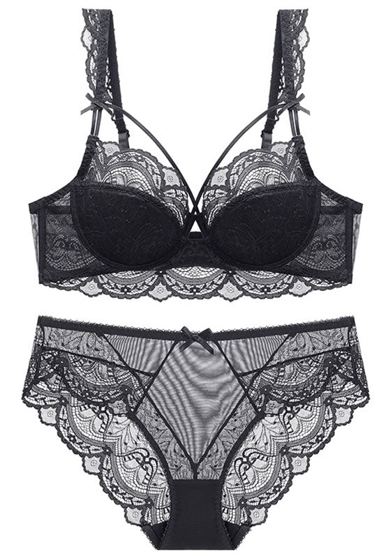 Morning Kiss Lace Underwire Bra & Thong Set