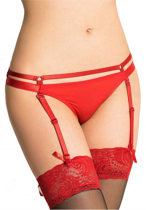 Plus Size Double Strap Garter Panty