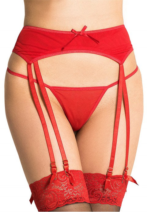 Plus size strappy garter panty