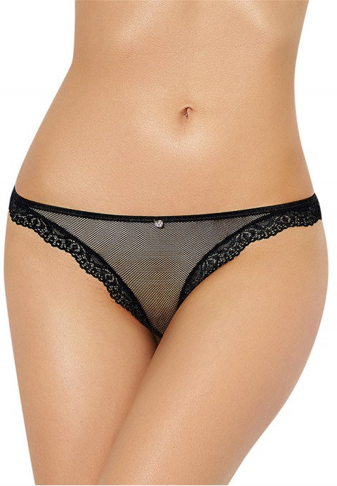 Plus size fishnet and lace panty