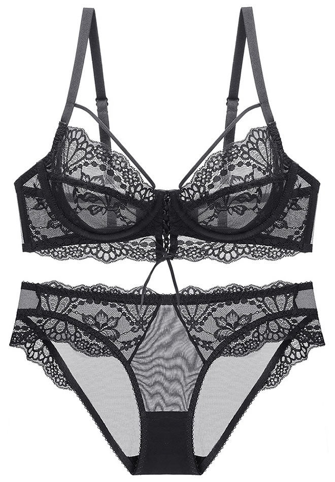 Flirty Feels Lace Underwire Bra & Thong Set