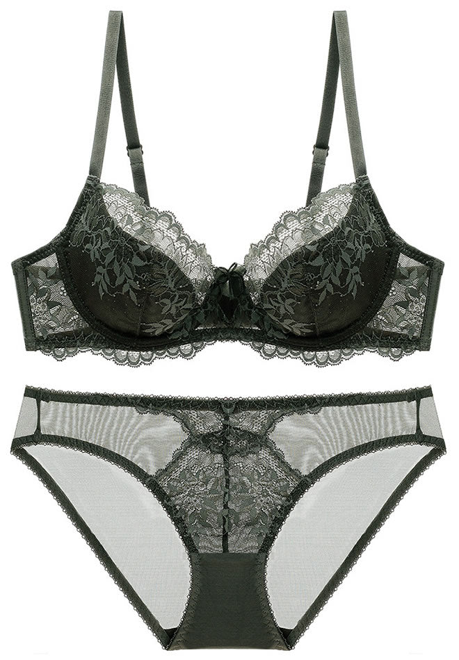 On The Daily Lace Underwire Bra & Thong Set