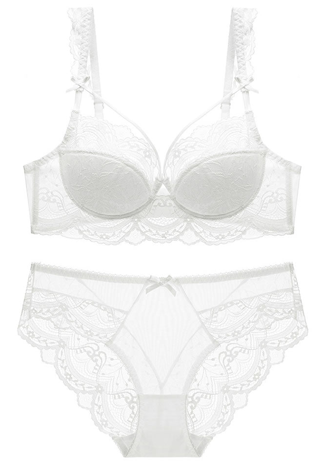 Morning Kiss Lace Underwire Bra & Thong Set