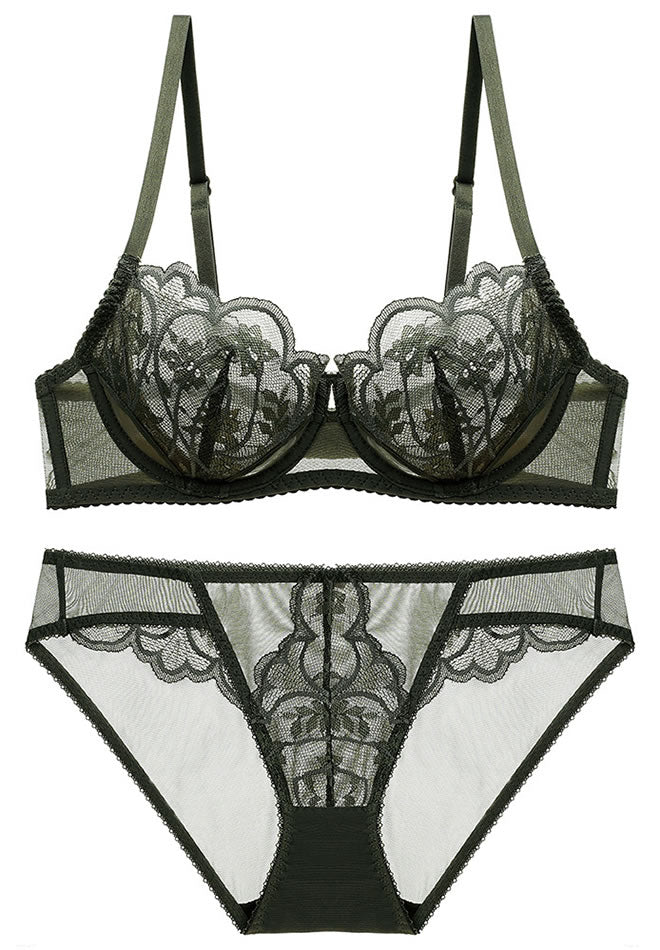 Enchanting Lace Underwire Bra & Thong Set