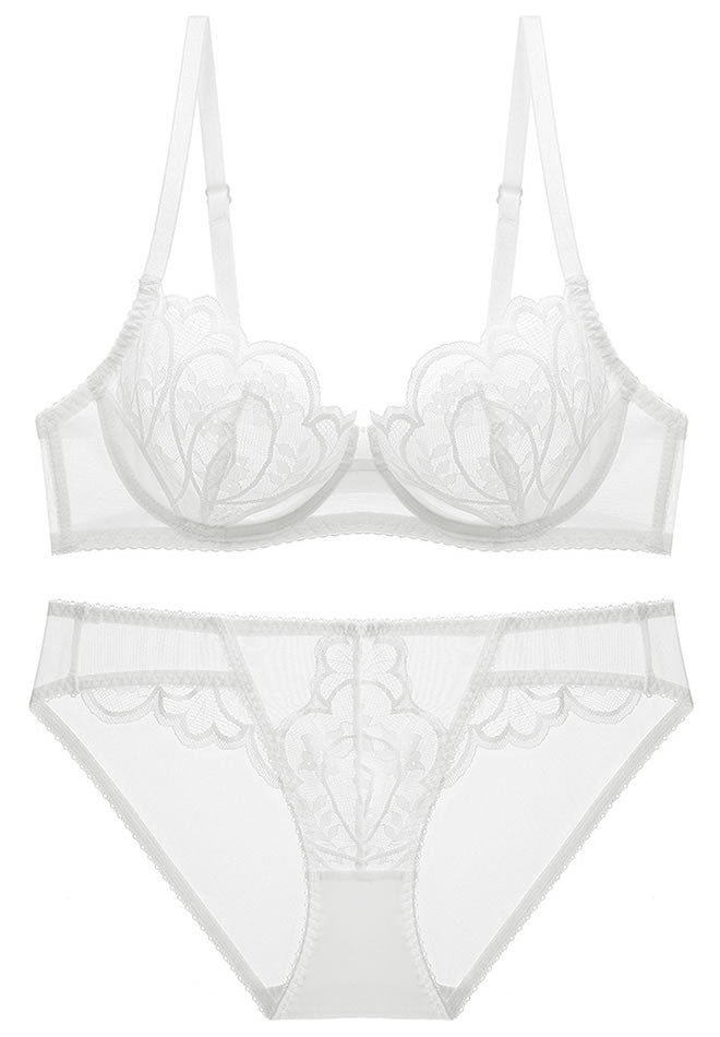 Enchanting Lace Underwire Bra & Thong Set