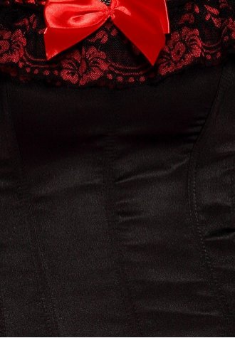 Plus size satin ruffle corset